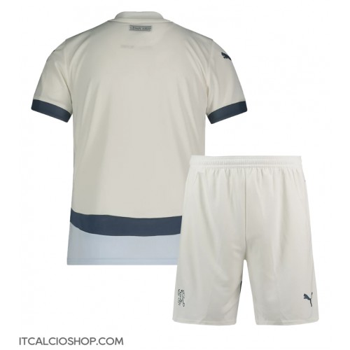Svizzera Seconda Maglia Bambino Europei 2024 Manica Corta (+ Pantaloni corti)